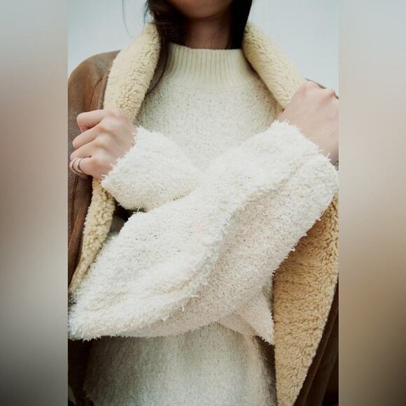 Zara Terry Knit Sweater Size Small - Picture 7 of 15